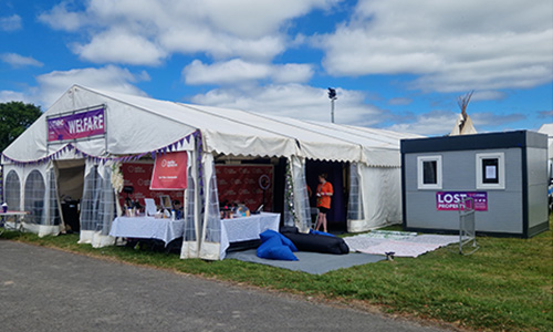 ithink welfare services tent at a festival